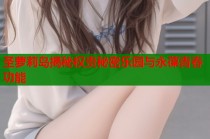 圣萝莉岛揭秘权贵秘密乐园与永葆青春功能