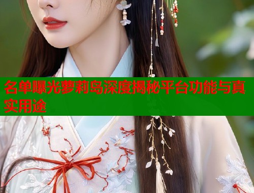 名单曝光萝莉岛深度揭秘平台功能与真实用途  第1张