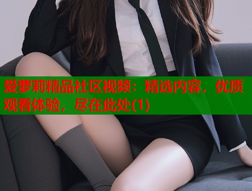 爱萝莉精品社区视频：精选内容，优质观看体验，尽在此处(1)  第1张